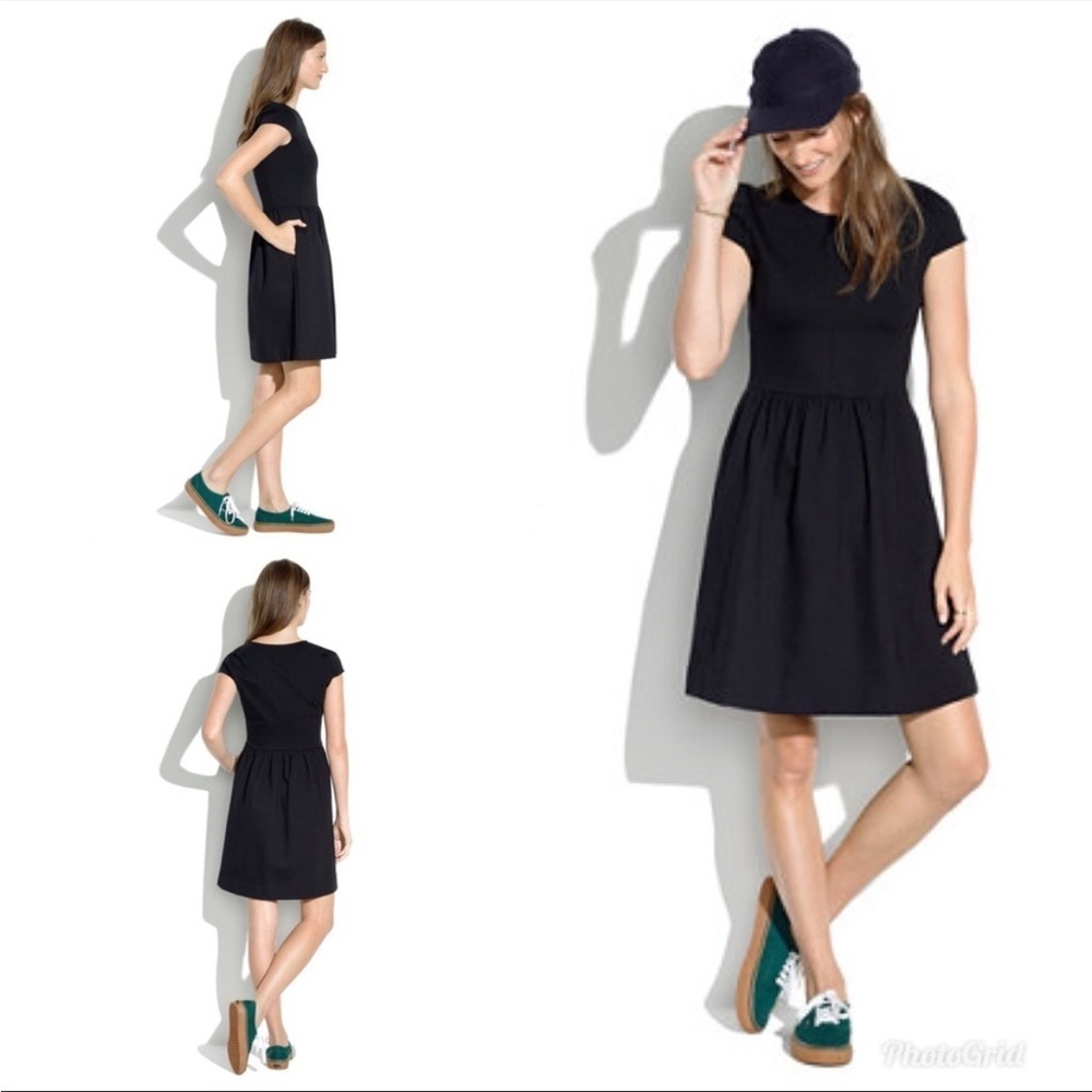 Madewell ponte screenplay black dress with two side pockets Size XS - Picture 4 of 16